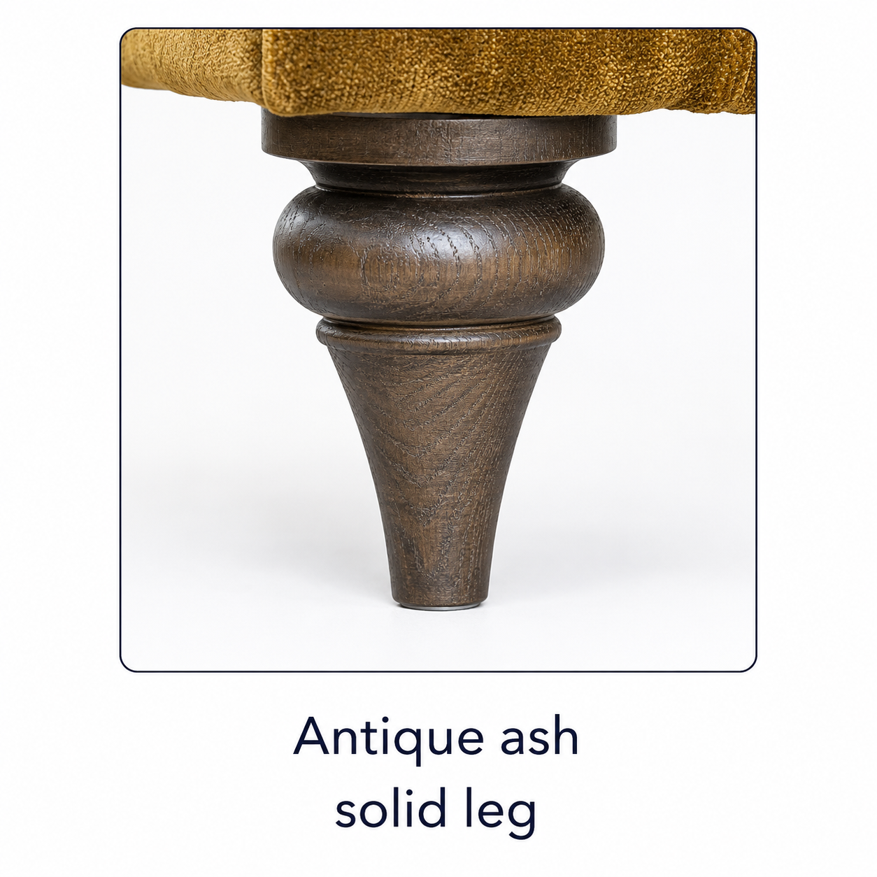 Antique ash solid leg